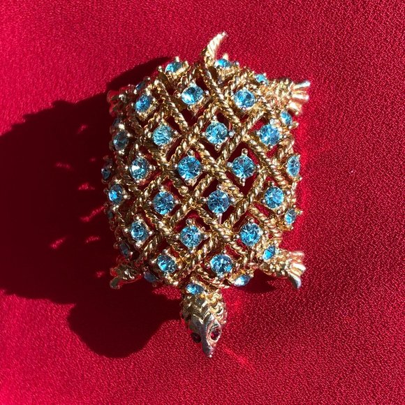 Vintage Coro Turtle Brooch - Picture 2 of 8